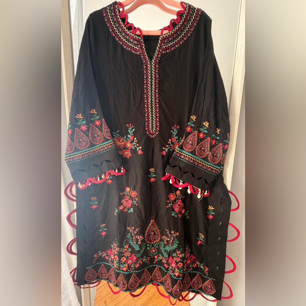Shalwar kameez black 3 pc